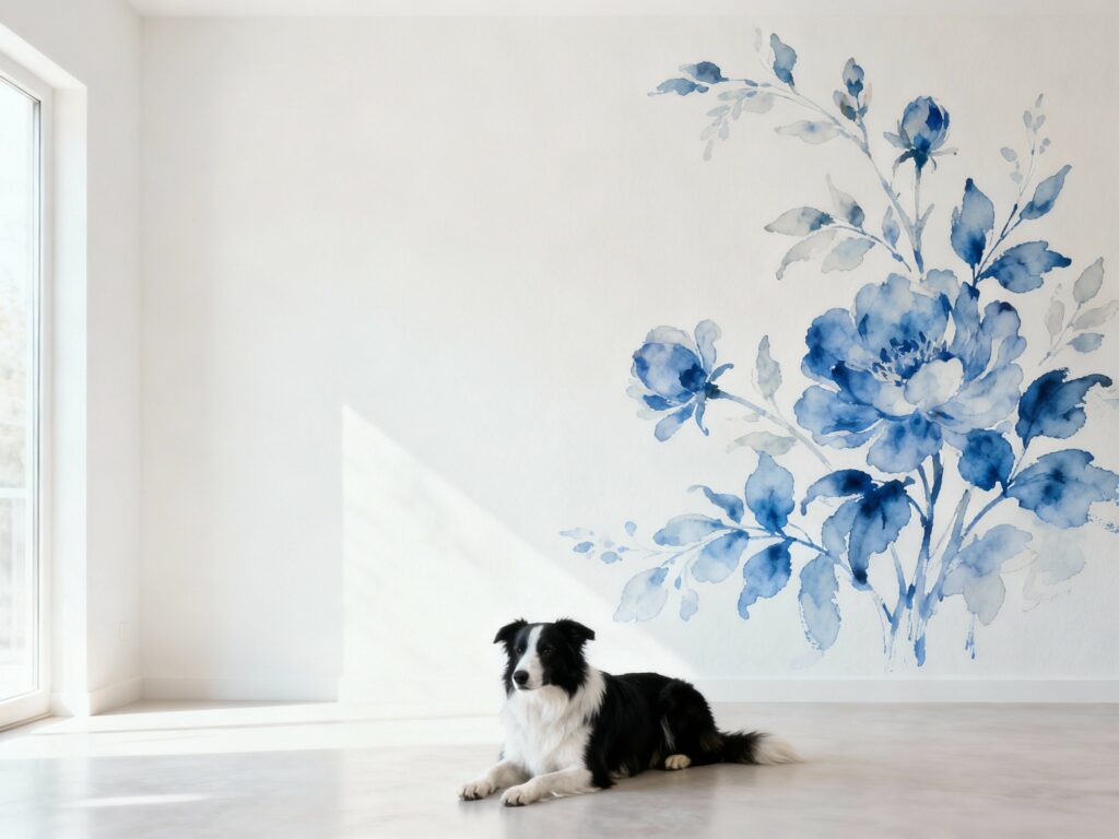 fresque chambre bleu Ressource