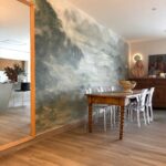 Fresque murale aquarelle forêt Salle à manger