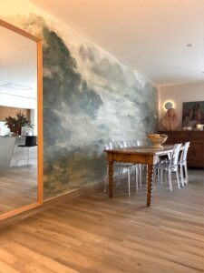 Fresque murale aquarelle forêt Salle à manger