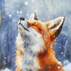 renard sous la neige 